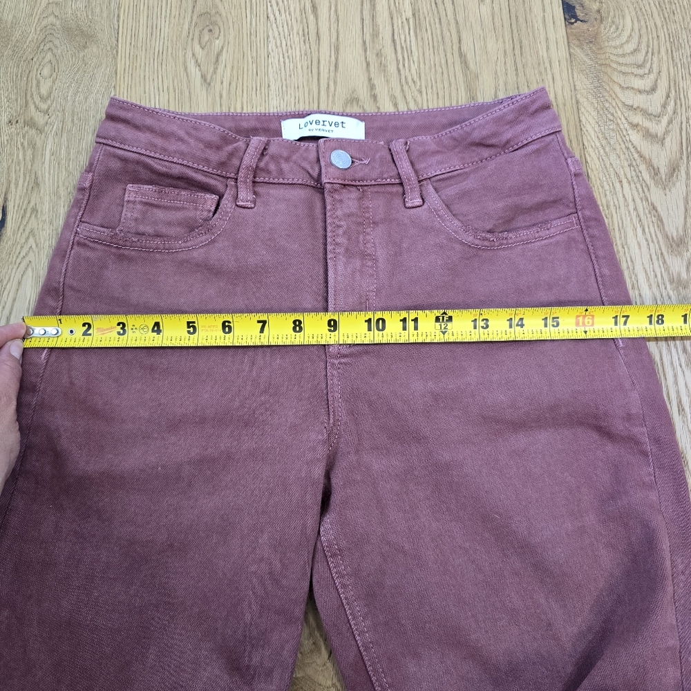 High-Rise Ankle Cropped Jeans in a light wine color - Picture 6 of 13